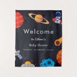 Space Boy Planets Niedlich Astronaut Baby Dusche Wandteppich
