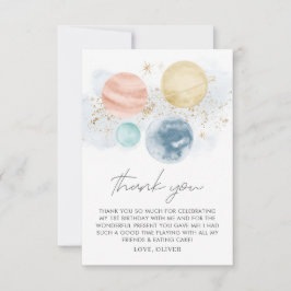 Space Boys zum Geburtstag Flat Danke Karte