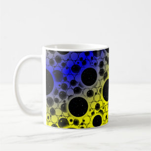 Space Bubble Spots - Gelb/Blau Kaffeetasse