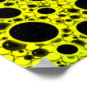 Space Bubble Spots - Gelb/Lime Poster (Ecke)