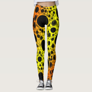 Space Bubble Spots - Gelb/Orange Leggings