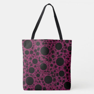 Space Bubble Spots - Glitter Fuchsia Tasche