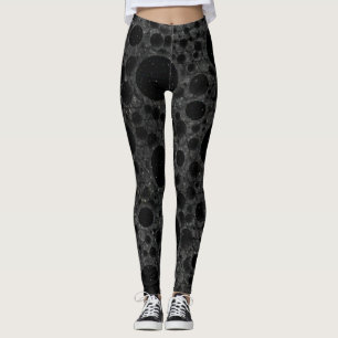 Space Bubble Spots - Glitter Schwarz Leggings