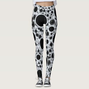 Space Bubble Spots - Glitter Weiß Leggings