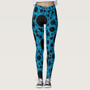 Space Bubble Spots - Himmelblau Leggings