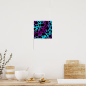 Space Bubble Spots - Lila/Cyan Poster (Küche)