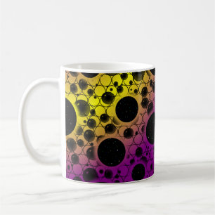 Space Bubble Spots - Lila/Gelb Kaffeetasse
