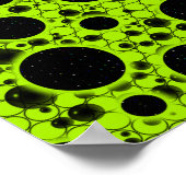 Space Bubble Spots - Limette Poster (Ecke)