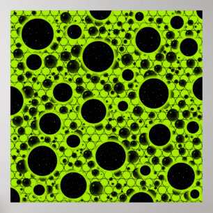 Space Bubble Spots - Limette Poster