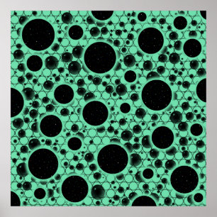 Space Bubble Spots - Minze Poster