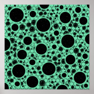 Space Bubble Spots - Minze Poster