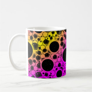 Space Bubble Spots - Pink/Gelb Kaffeetasse