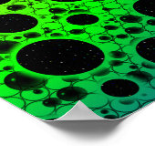 Space Bubble Spots - Rainbow OYGBP Poster (Ecke)