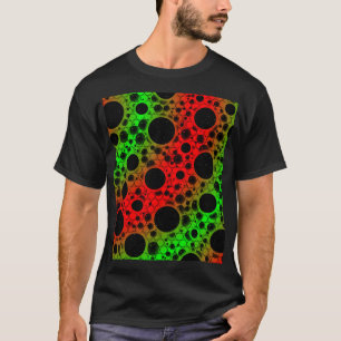 Space Bubble Spots - Rot/Grün T-Shirt