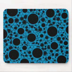 Space Bubble Spots - Sky Blue Mousepad