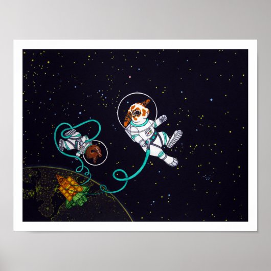 Space Bunnies Print Poster (Vorne)