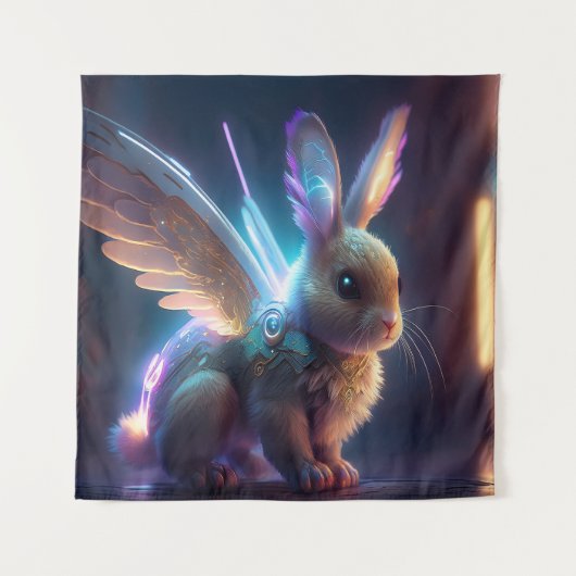 Space Bunny Wandteppich (Vorderseite)