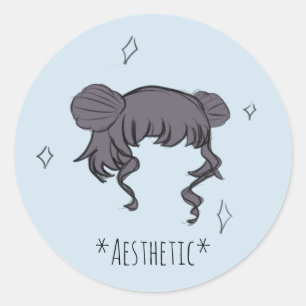 Space Buns *ästhetische* Sticker (Blatt 6 oder 20)