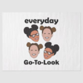 Space Buns Frisur Alltag Look Mode Seidenpapier (Vorderseite)