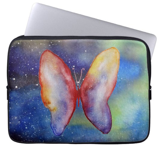 Space Butterfly Art Neopren Laptop-Sieb 13" Laptopschutzhülle (Vorderseite)