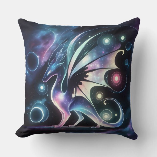 Space Butterfly Dragon Kissen (Vorderseite)