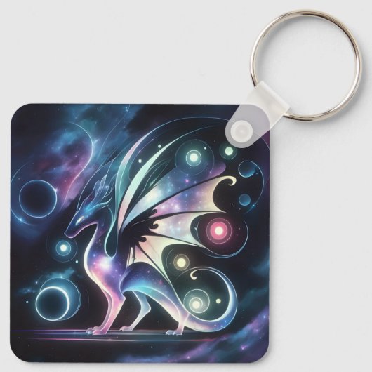 Space Butterfly Dragon Schlüsselanhänger (Rückseite)