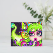 Space Butterfly Postkarte (Stehend Vorderseite)