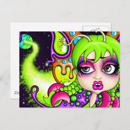 Space Butterfly Postkarte (Vorne/Hinten)