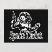 Space Cadet Black & White Postkarte (Vorderseite)
