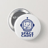SPACE CADET - Blau Button (Vorne & Hinten)