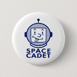 SPACE CADET - Blau Button