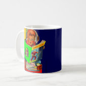 Space cadet Junge lese sci fi book Kaffeetasse (Vorderseite Links)