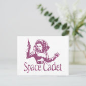 Space Cadet Pink Postkarte (Stehend Vorderseite)