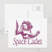 Space Cadet Pink Postkarte (Vorne/Hinten)