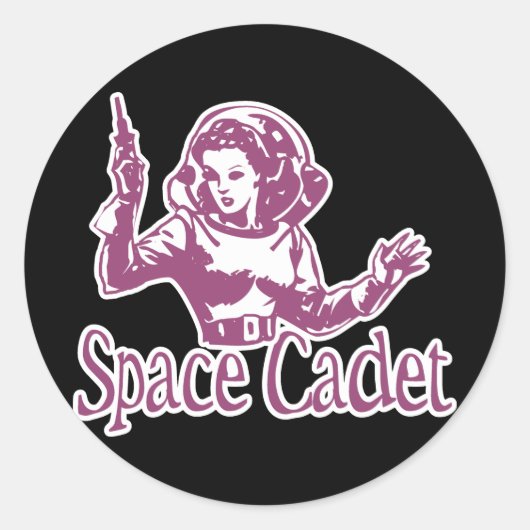 Space Cadet Pink Runder Aufkleber (Vorderseite)