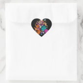 Space Candy Herz-Aufkleber (Tasche)