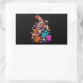 Space Candy Rechteckiger Aufkleber (Tasche)
