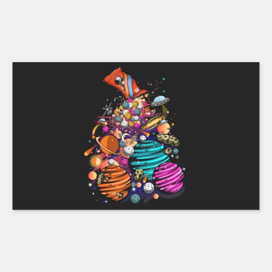 Space Candy Rechteckiger Aufkleber (Vorderseite)