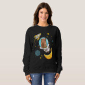 Space Capybara Cosmonaut Capy Astronaut Planets Sc Sweatshirt (Vorne ganz)