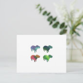 Space Capybaras Postkarte (Stehend Vorderseite)