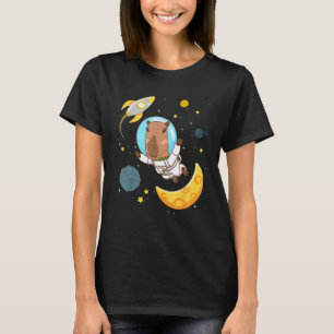 Space Capybarone Kosmonaut Capy Astronaut Planets T-Shirt