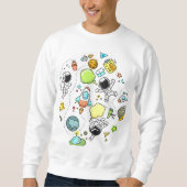 Space Cartoon Basic Men's Sweatshirt (Vorderseite)