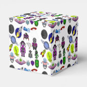 Space Cartoon Geschenkschachtel (Rückseite)