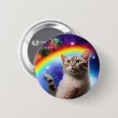 Space Cat Abzeichen Button (Vorne & Hinten)