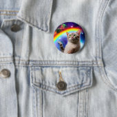 Space Cat Abzeichen Button (Beispiel)