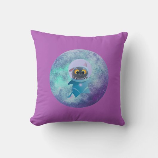 Space Cat Accent Pillow Kissen (Vorderseite)