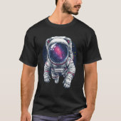 Space Cat Astronaut T-Shirt (Vorderseite)