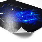 Space Cat Black Cat Geschenk für Niedliche Kitten  Fotodruck (Ecke)