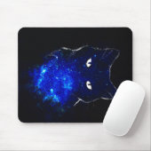 Space Cat Black Cat Geschenk für Niedliche Kitten Mousepad (Mit Mouse)