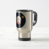Space Cat Coffee Mug - Cosmic Kitty Astronaut Cup Reisebecher (VorderseiteRechts)